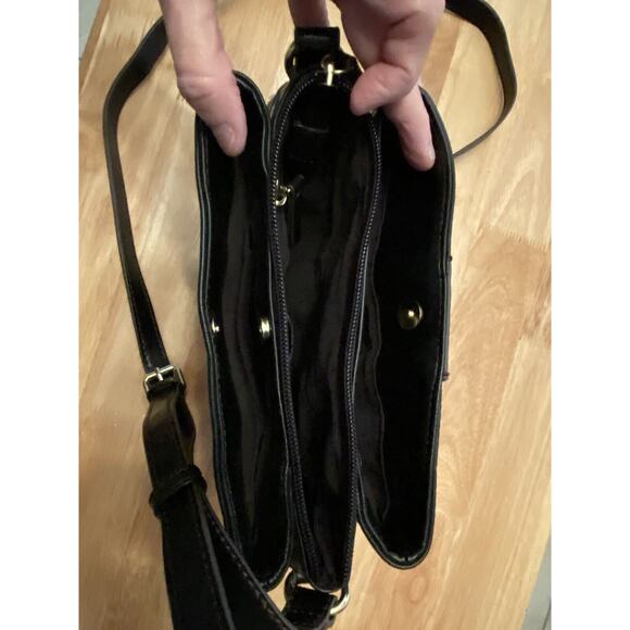 Liz Claiborne Black LC Heritage Small XB Crossbody Purse, Classic Leather, NEW - Picture 9 of 13